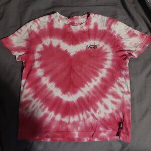 Vans Tie Dye Heart Pink Shirt Tee